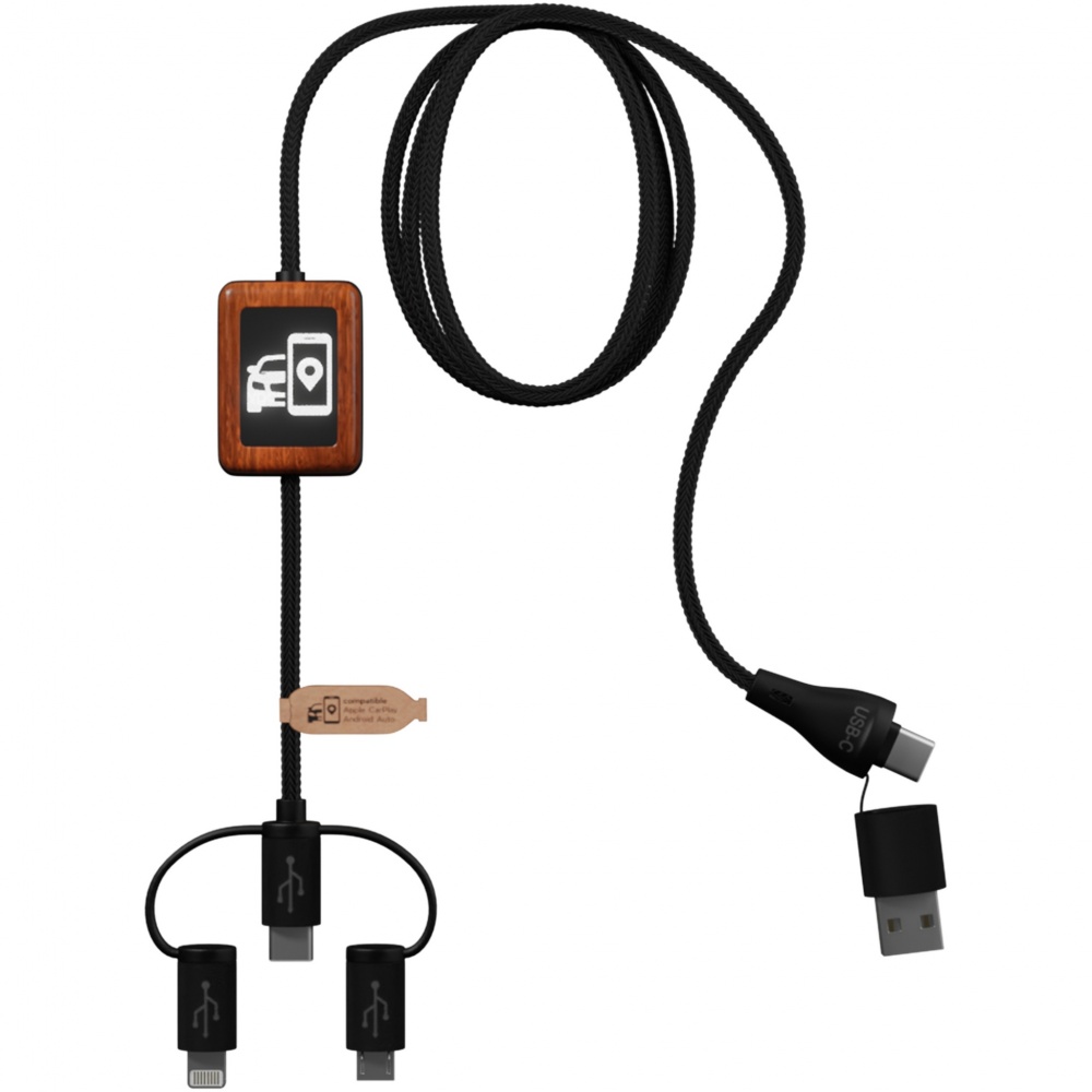 Logotrade promotional giveaway image of: SCX.design C46 5-in-1 CarPlay cable